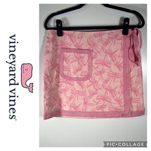 Vineyard Vines Dragonfly Print Mini Wrap Skirt Pink Sz 6